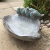 *NEW Great Look Resin Leaf Bird Feeder/Bath Garden Feature Ornament/Statue 32cm